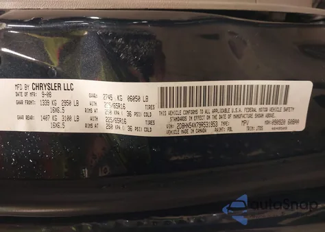 2009 Dodge Grand Caravan Sxt z USA, uszkodzony, nr VIN 2D8HN54X79R531953